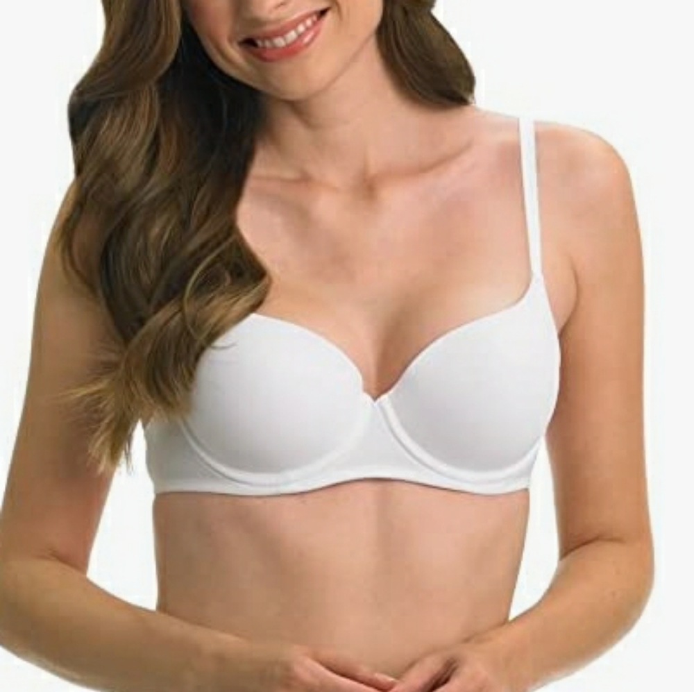 Jockey Padded Microfiber Underwire Bra White 34C T-Shirt Everyday Lounge